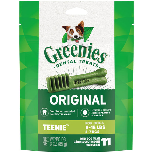 Greenies Teenie Natural Original Chicken Flavor Dental Dog Treats, 11 count