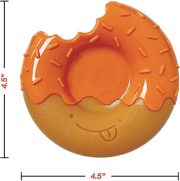 Nylabone Power Chew Donut 70th Birthday Dog Toy, Orange Pumpkin & Peanut Butter, Large
