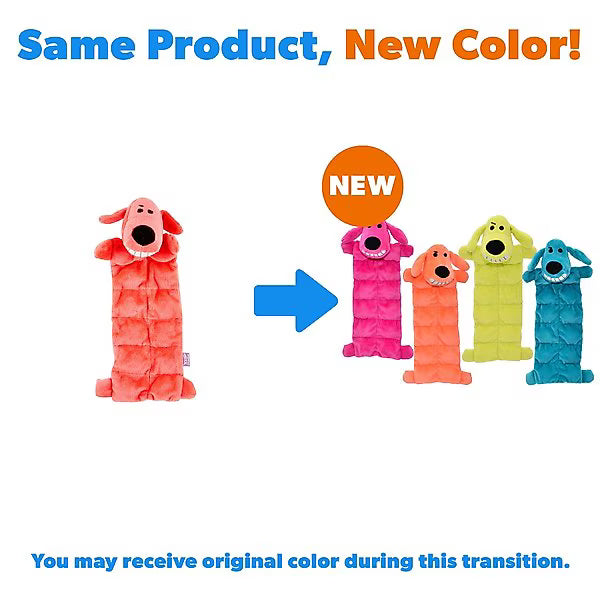 Multipet Loofa Squeaker Mat Soft Plush Dog Toy, Color Varies, 12-in
