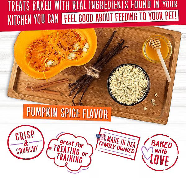 Charlee Bear Bearnola Bites Pumpkin Spice Flavor Dog Treats, 8-oz bag