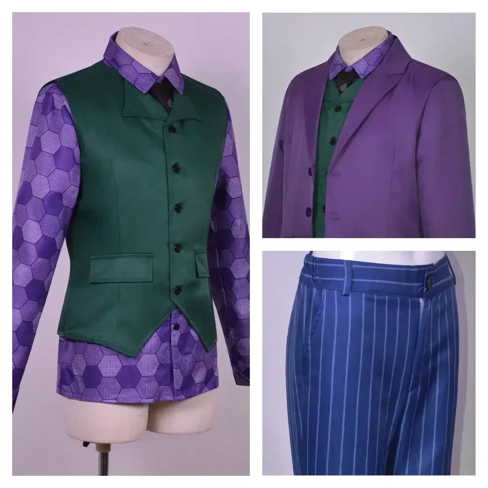 2025 Heath Ledger purple jacket suit featuring vibrant colors and stylish design elements