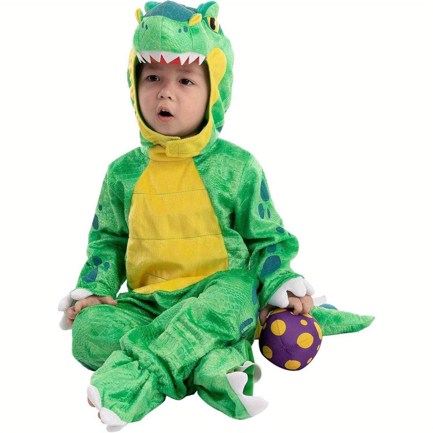 Halloween Dinosaur Costume Kids, T-Rex Costume Outfit with Egg
