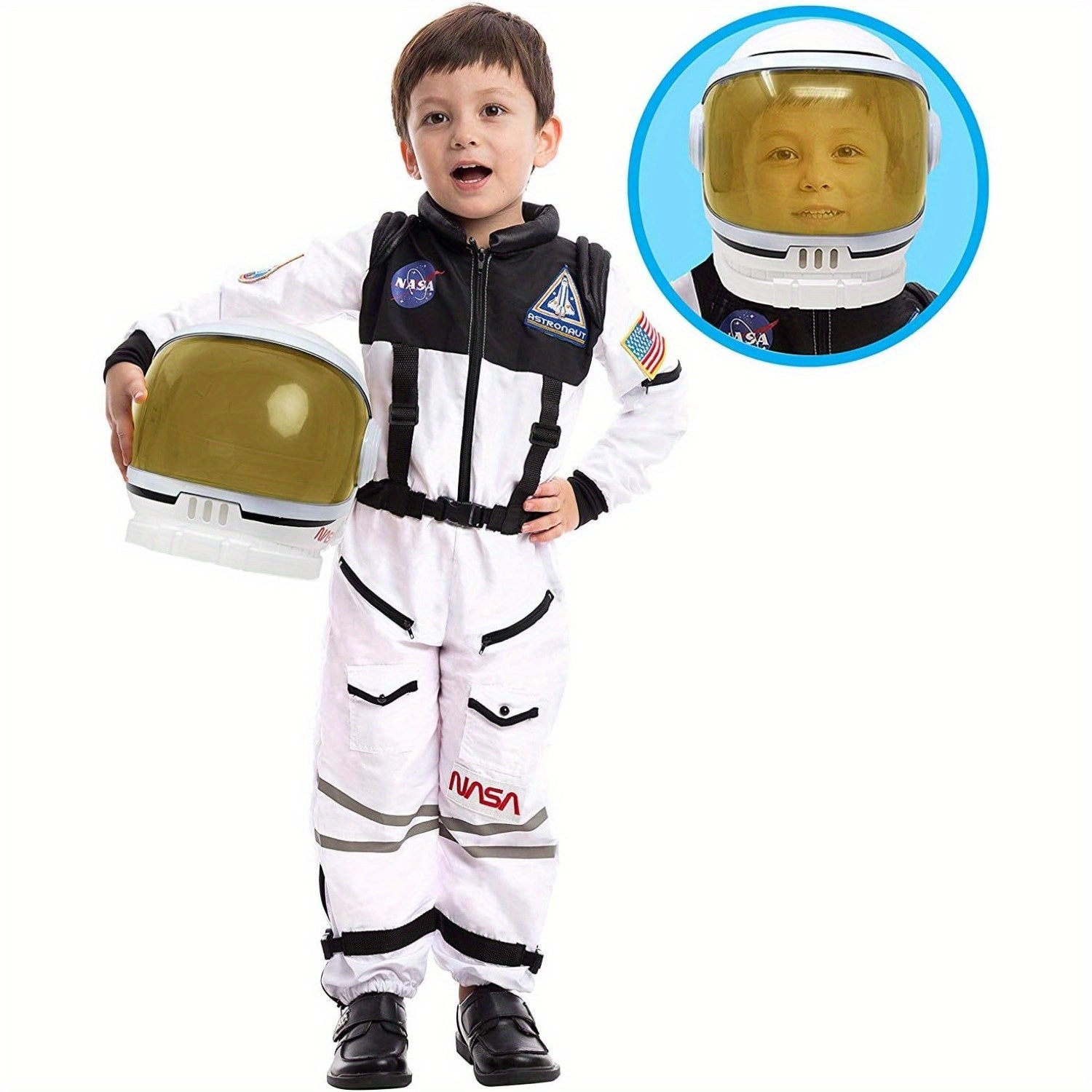 Astronaut Costume With Helmet, Space Suit For Kids