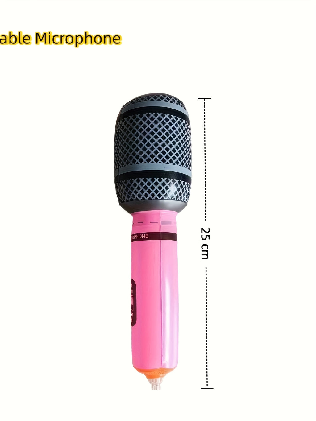 Pink portable microphone, perfect for a pop star Halloween costume for girls