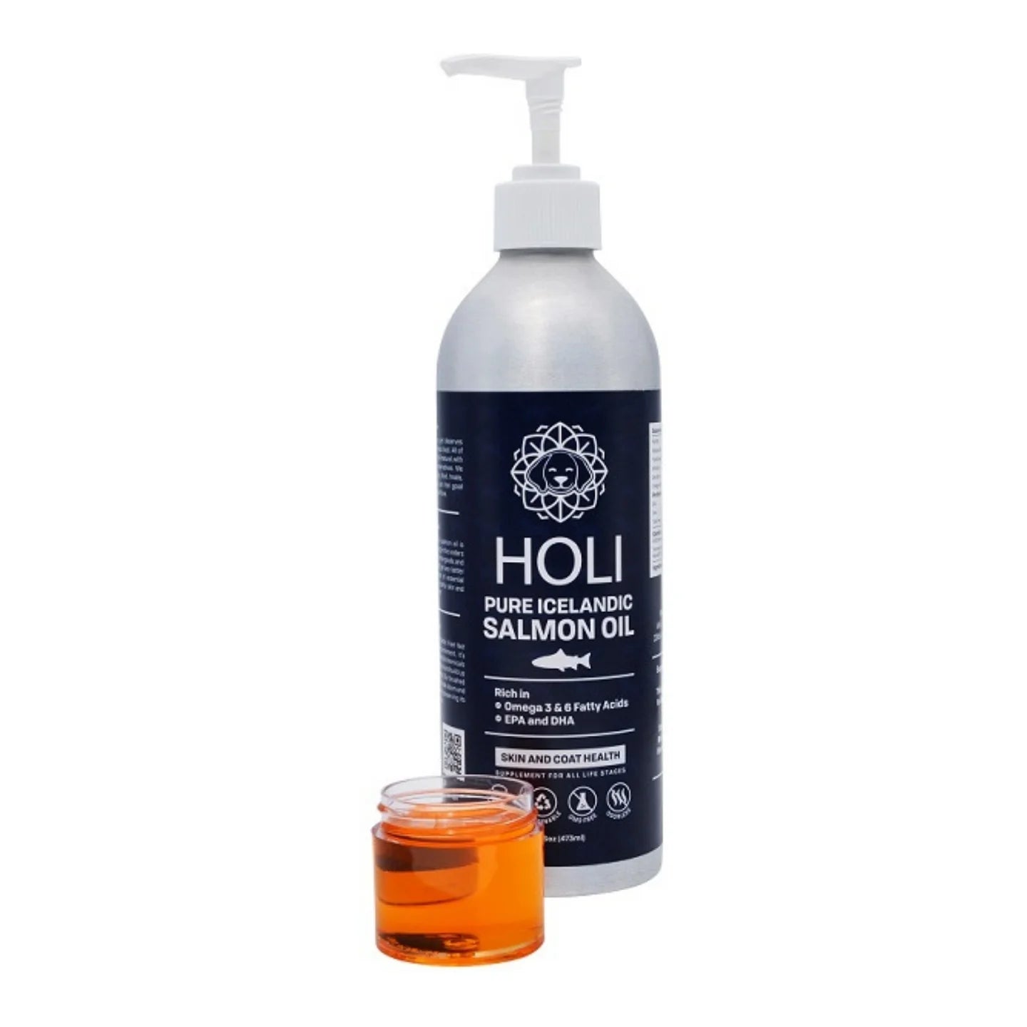 Holi Dog & Cat Icelandic Salmon Oil 16oz.