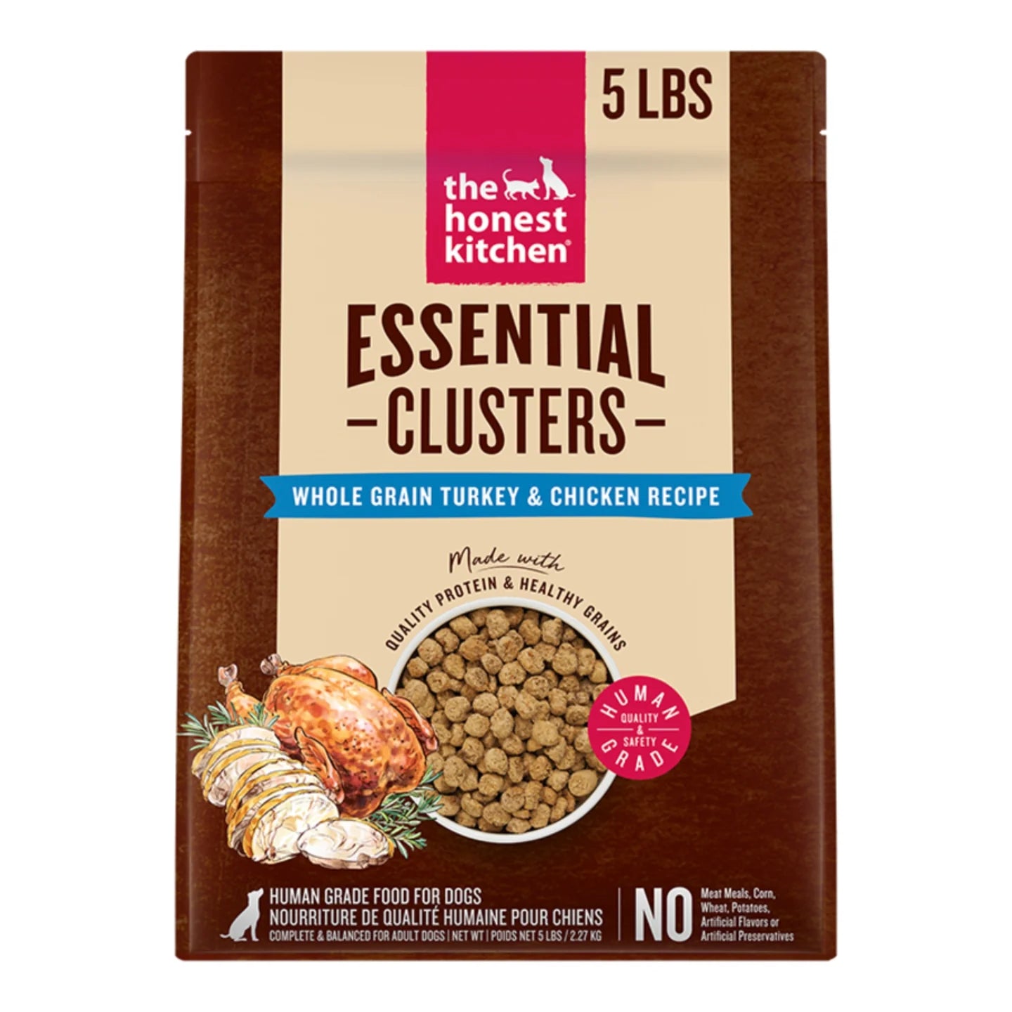 The Honest Kitchen Dog Essential Clusters Turkey, Chicken & Oat 5lbs.