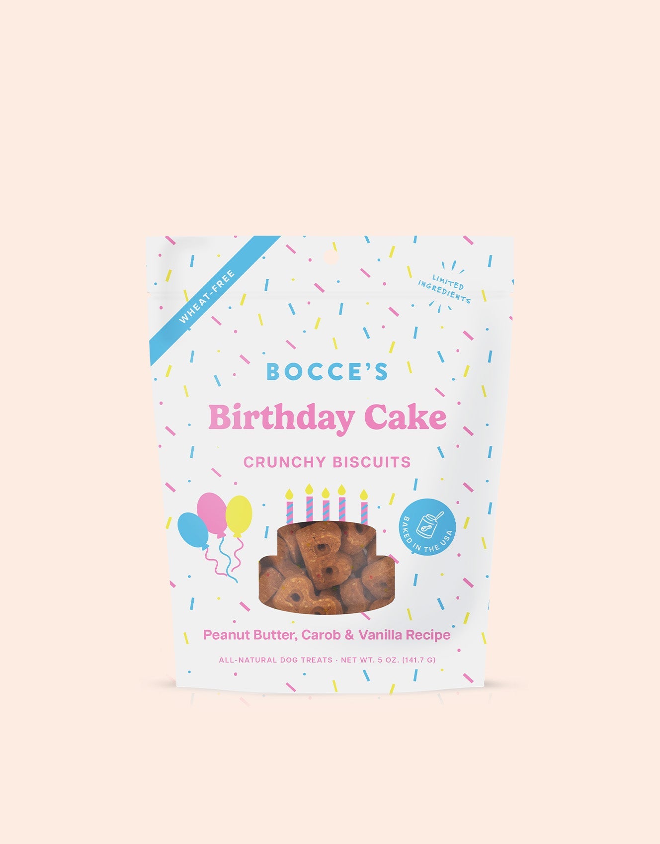 Bocce's Bakery Birthday Cake Biscuits 5oz.