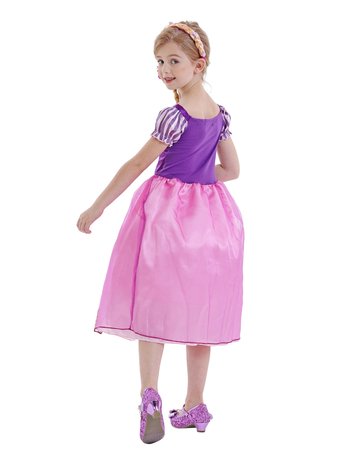 Disney Rapunzel Costume Dress in purple and pink, perfect for kids' dress-up and parties