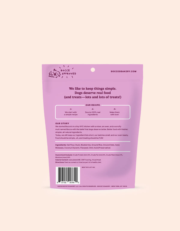 Bocce's Bakery Dog Soft And Chewy Quack Quack 6oz