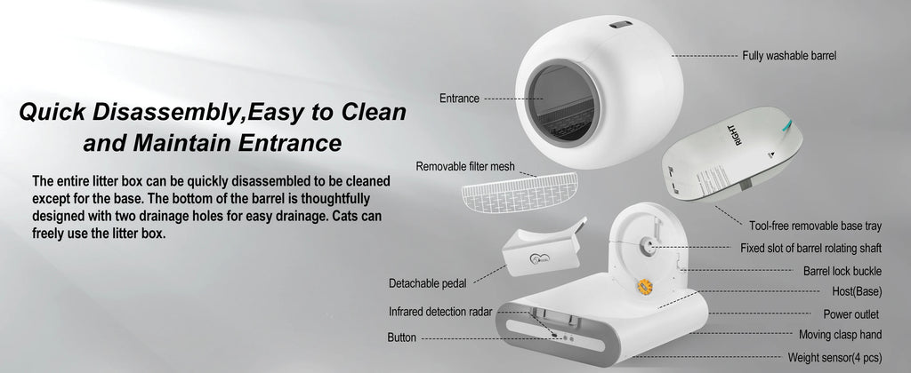 DOEL 65L Self-Cleaning Smart Litter Box