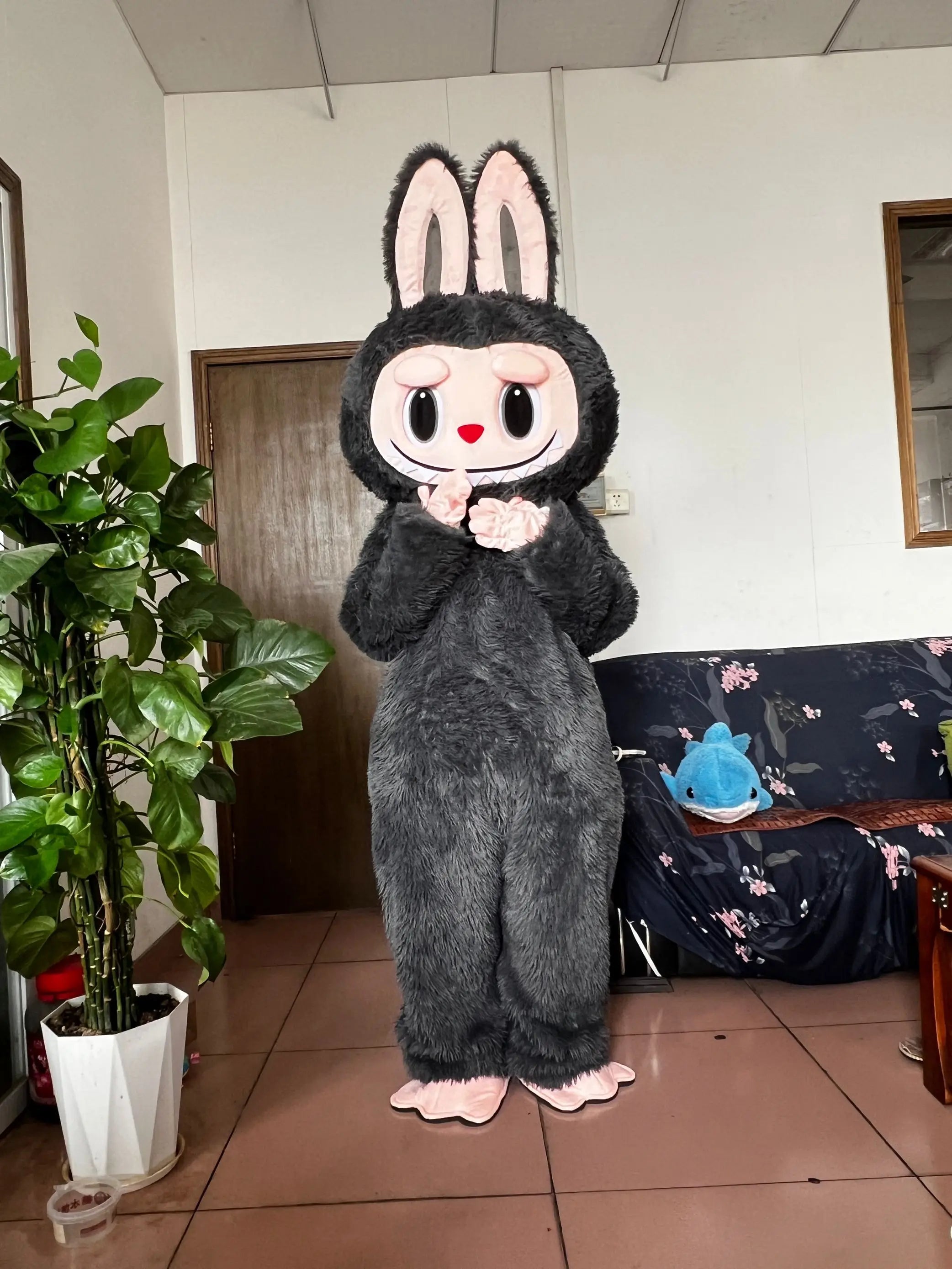 Zoomies & Co. Bunny Character Costume with Oversized Head and Furry Design for Fun Dress-Up Events