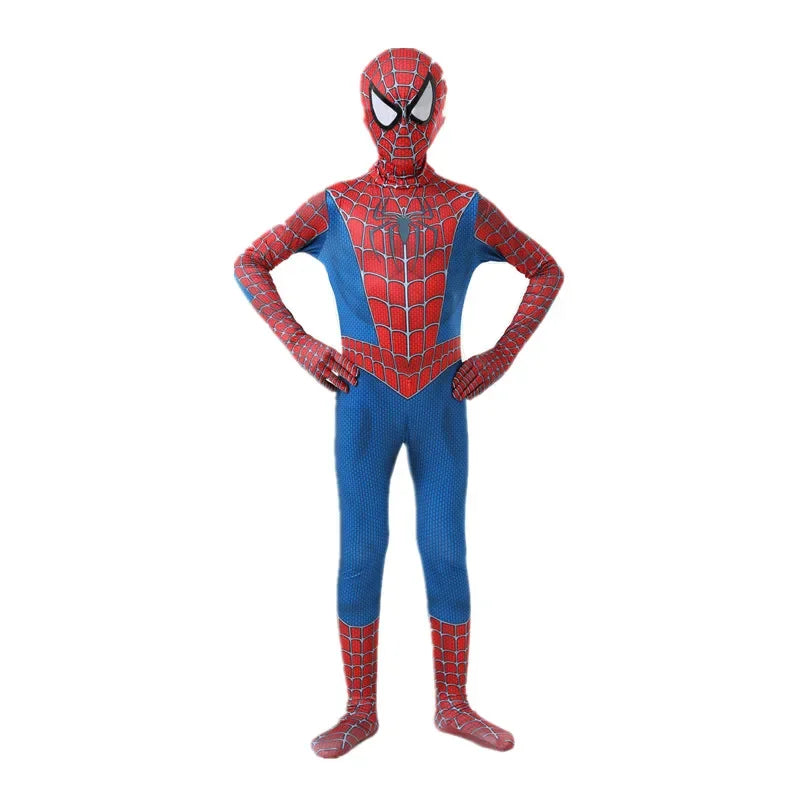 Zoomies & Co Spiderman superhero Halloween costume for kids featuring vibrant red and blue design