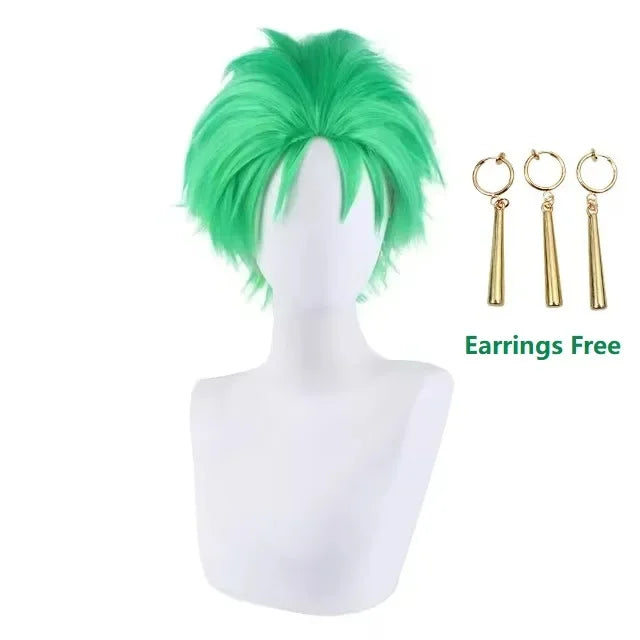 One Piece Zoro Halloween Costume with Wig and Accessories