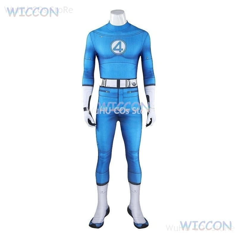 Fantastic Four Blue Jumpsuit Cosplay Set