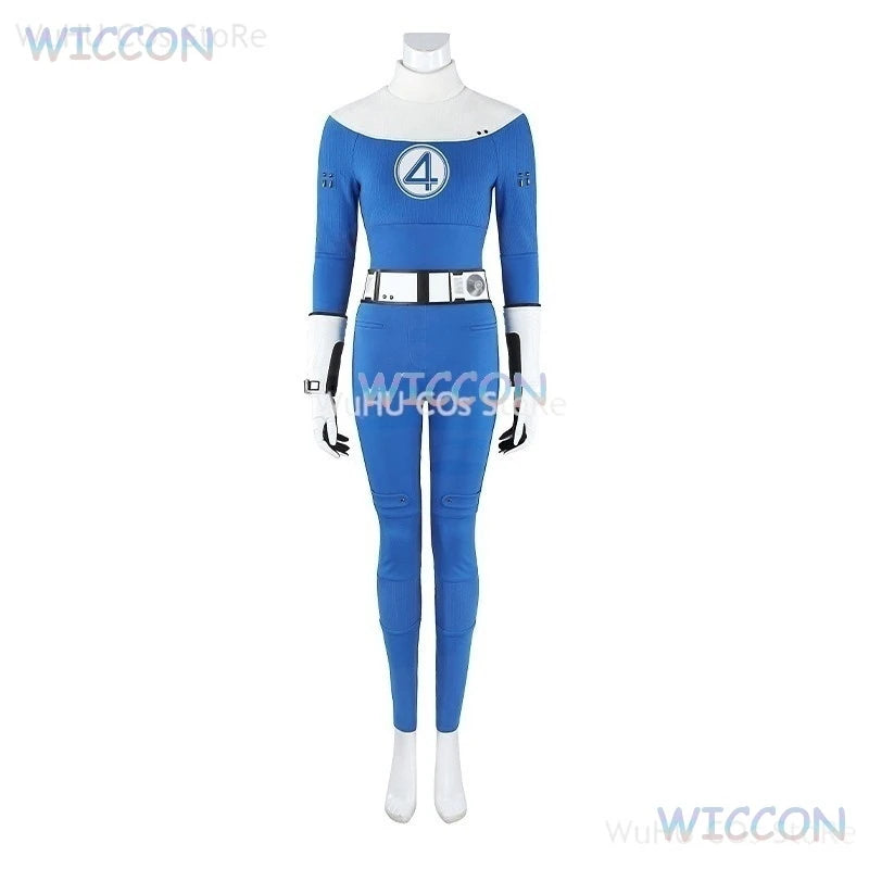 Fantastic Four Blue Jumpsuit Cosplay Set