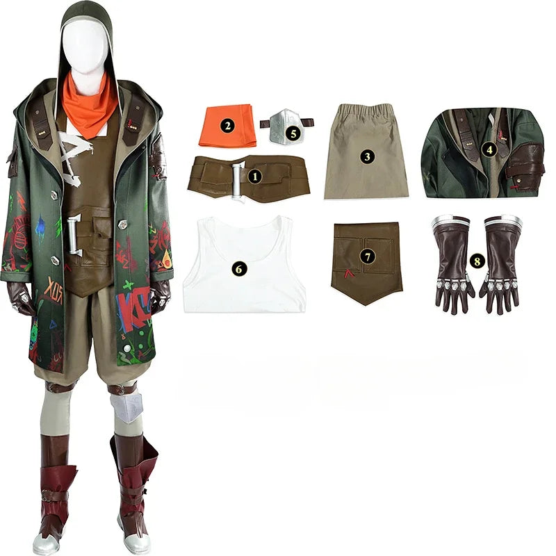 Arcane Ekko Halloween Costume Set