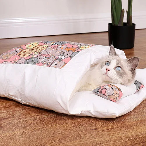 The Zen Plush Cat Cocoon.