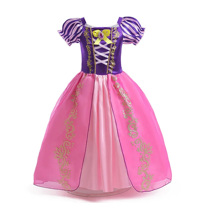 Disney Rapunzel Costume Dress in Purple and Pink with Elegant Design Perfect for Dress-Up Play
