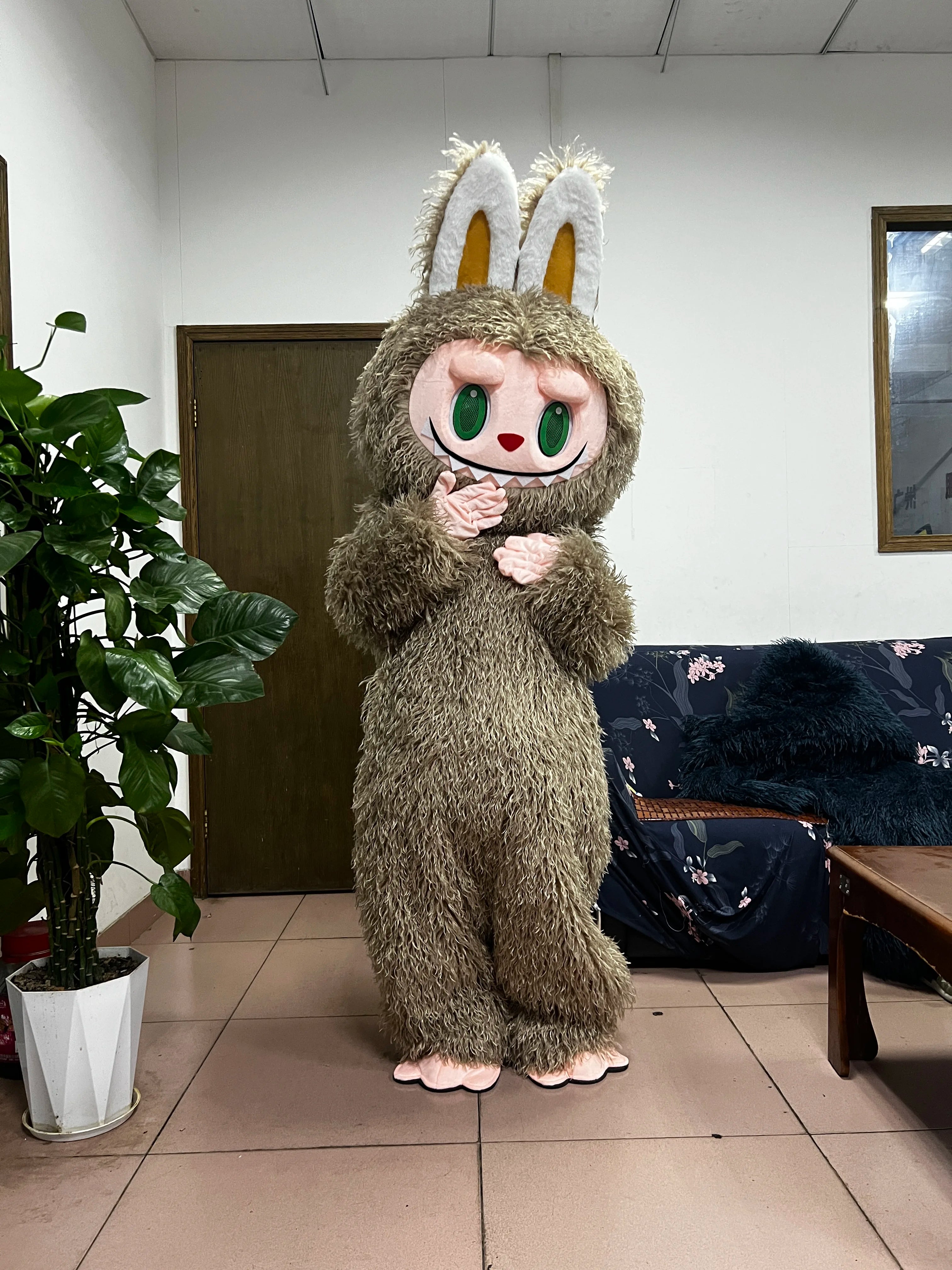 Zoomies & Co. Cute Bunny Costume with Bunny Ears and Fluffy Texture for Parties and Playtime