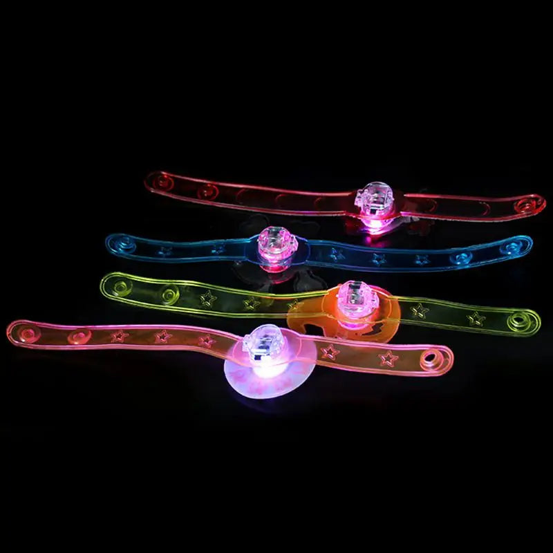 Glow in the dark Halloween party bracelets and rings in assorted colors for festive celebrations