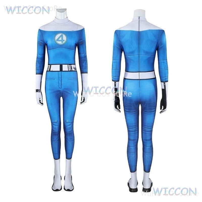 Fantastic Four Blue Jumpsuit Cosplay Set