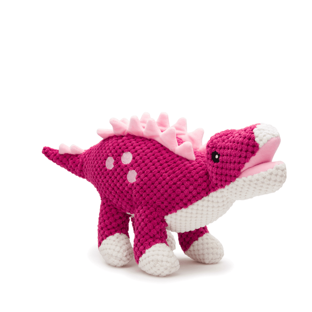 Fabdog Dog Floppy Stegosaurus Dinosaur Pink