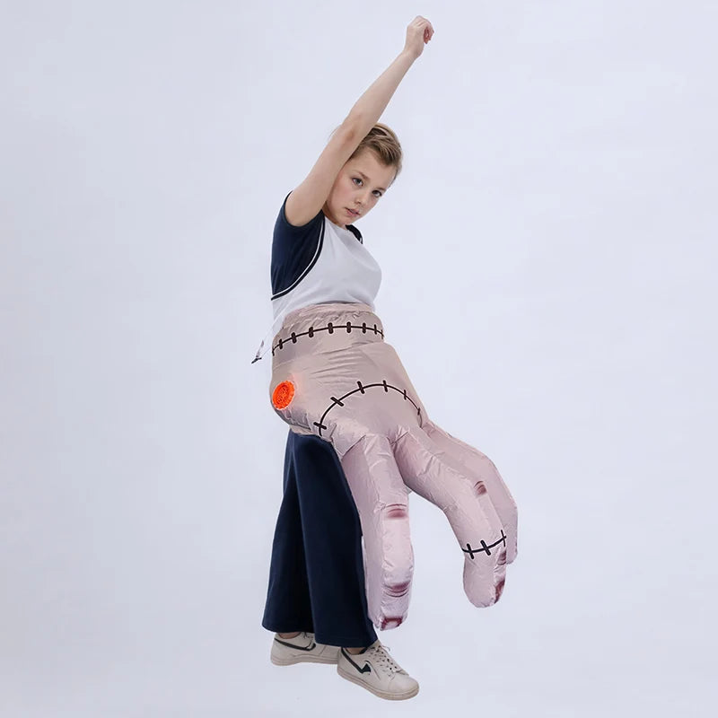 Inflatable Addams Family Thing hand costume for kids featuring a stitched design and colorful details
