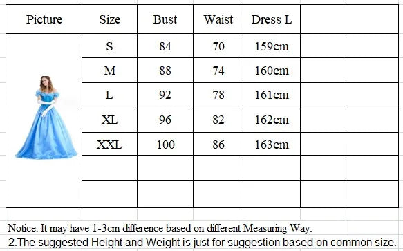 Adult princess costume ball gown in blue with flowing skirt for elegant dress-up opportunities
