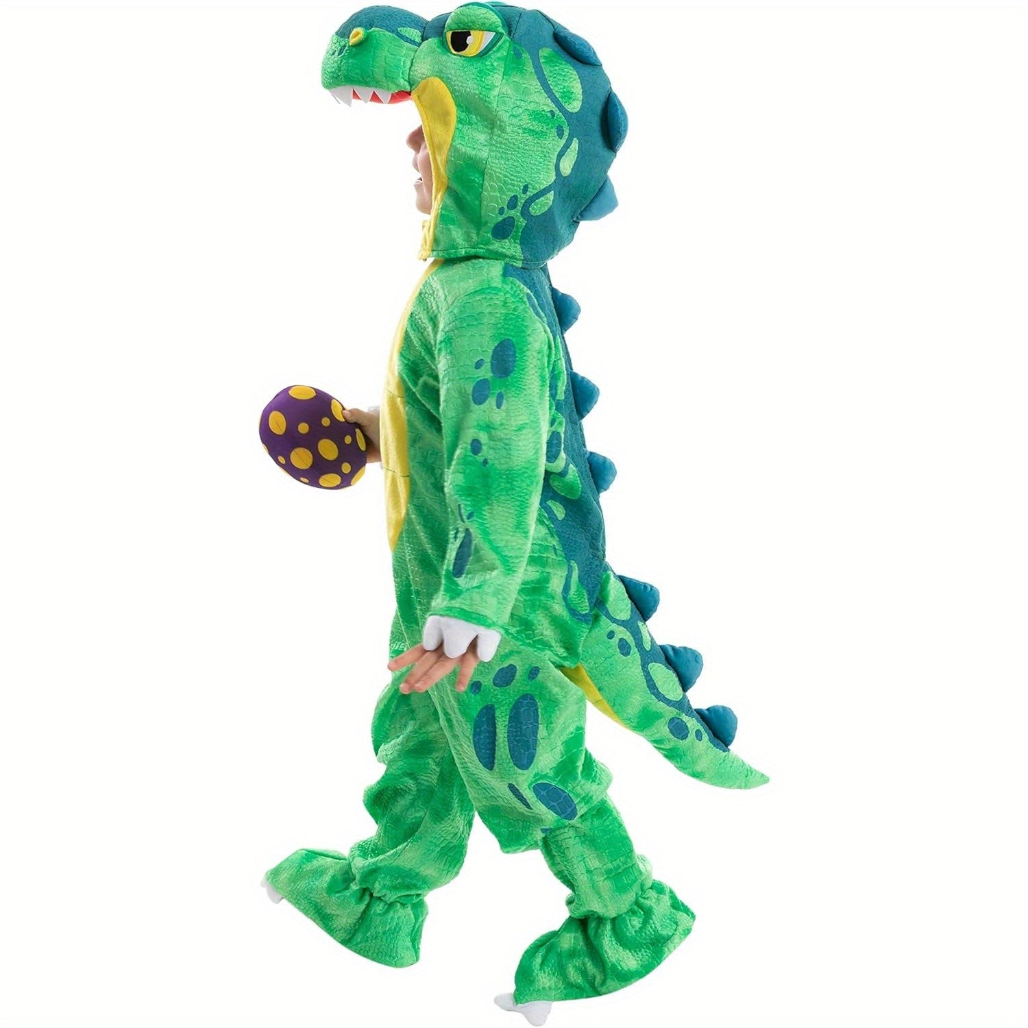 Halloween Dinosaur Costume Kids, T-Rex Costume Outfit with Egg