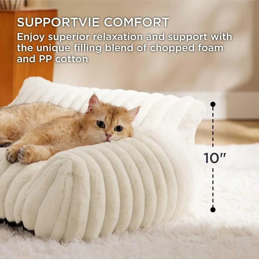 Cozy soft pet couch for cats and dogs featuring chopped foam and PP cotton for comfort