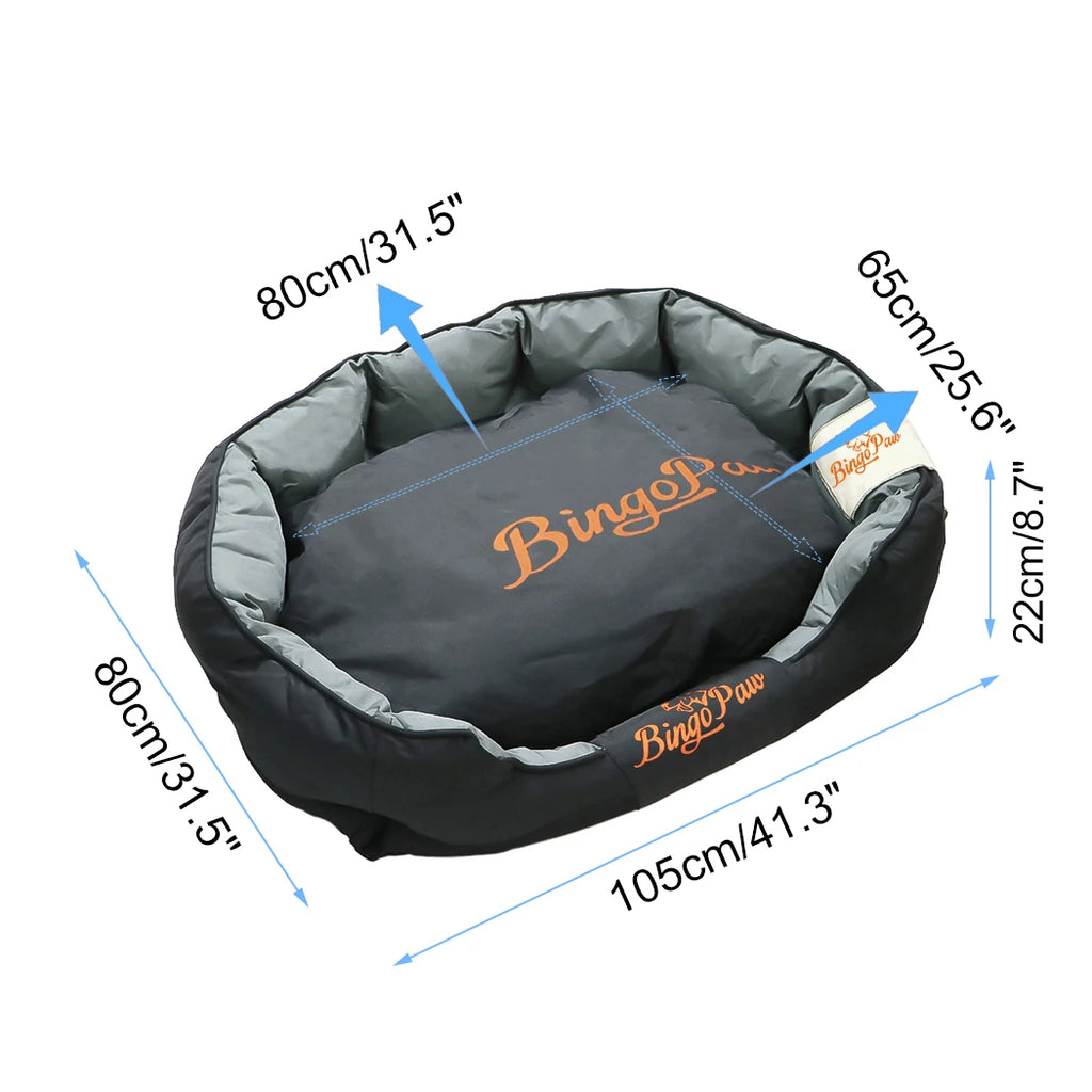 Calming pet sofa bed for dogs with spacious design and soft cushioning for ultimate comfort