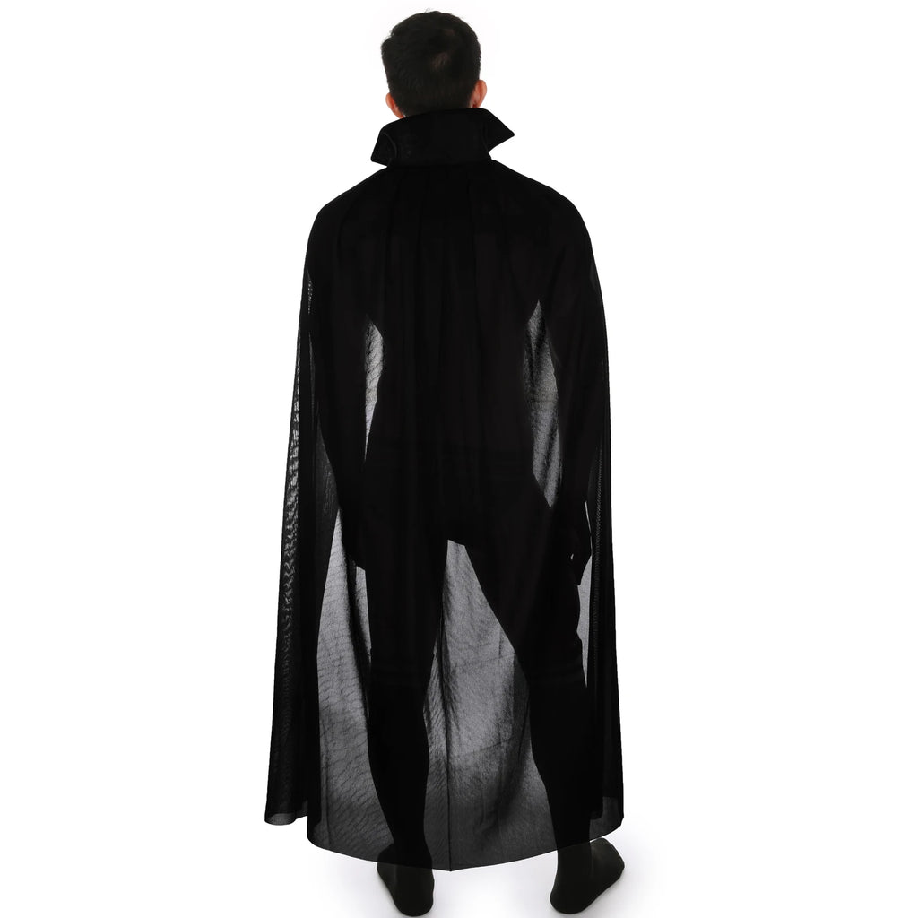 Black cape robe Halloween costume perfect for spooky themed parties and events