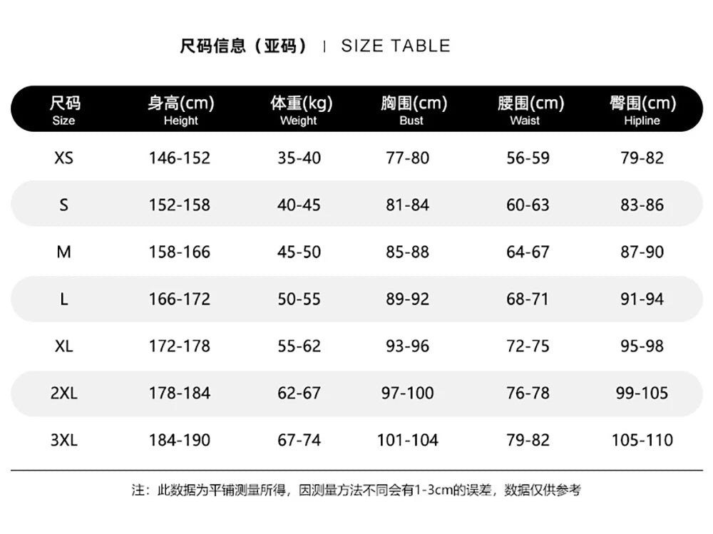Size chart for Bloody Queen Mary cosplay costume by Zoomies & Co, detailing various sizes and measurements