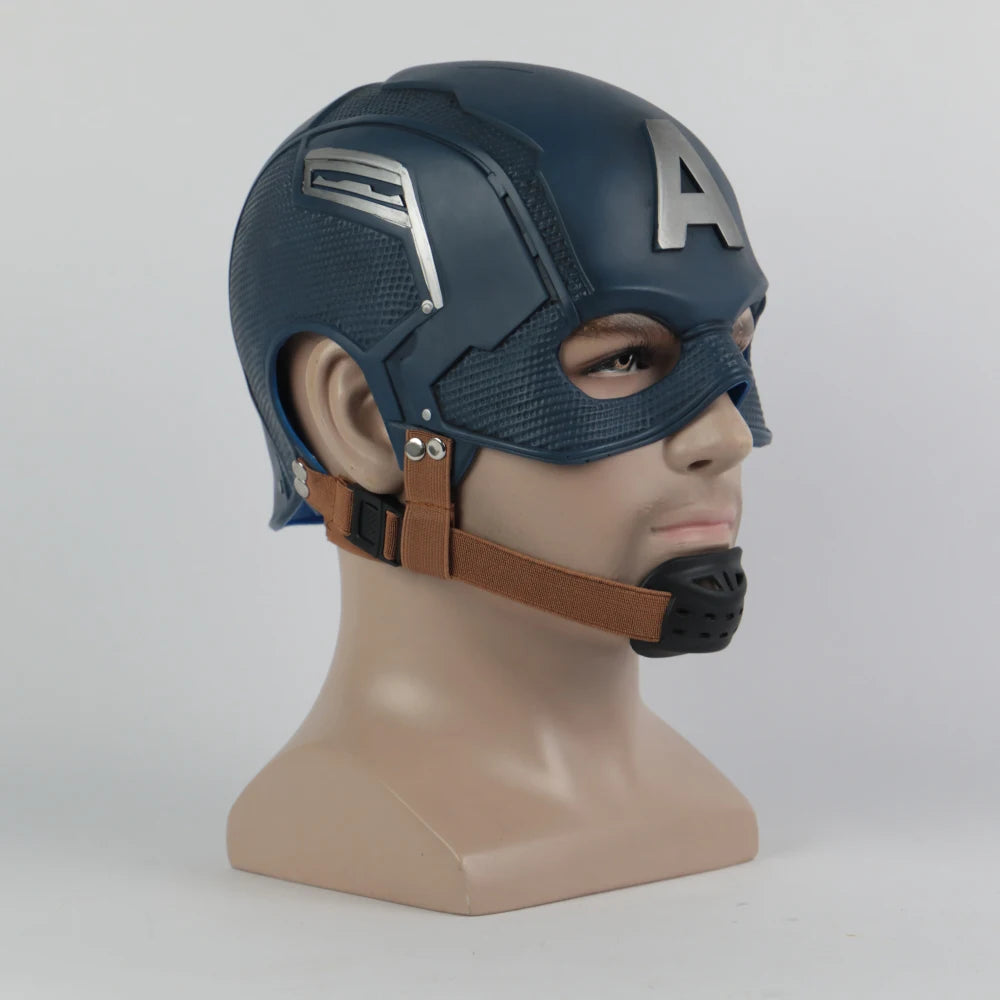 Captain America Halloween mask with realistic details and comfortable fit for costume parties