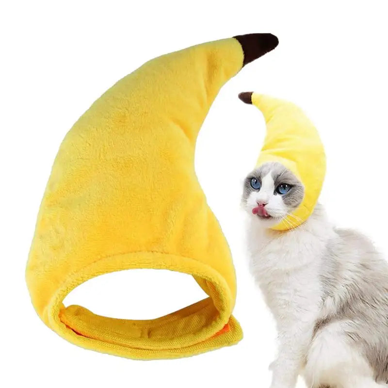 Adorable cat banana costume by Zoomies & Co designed for playful pets with a cozy fit