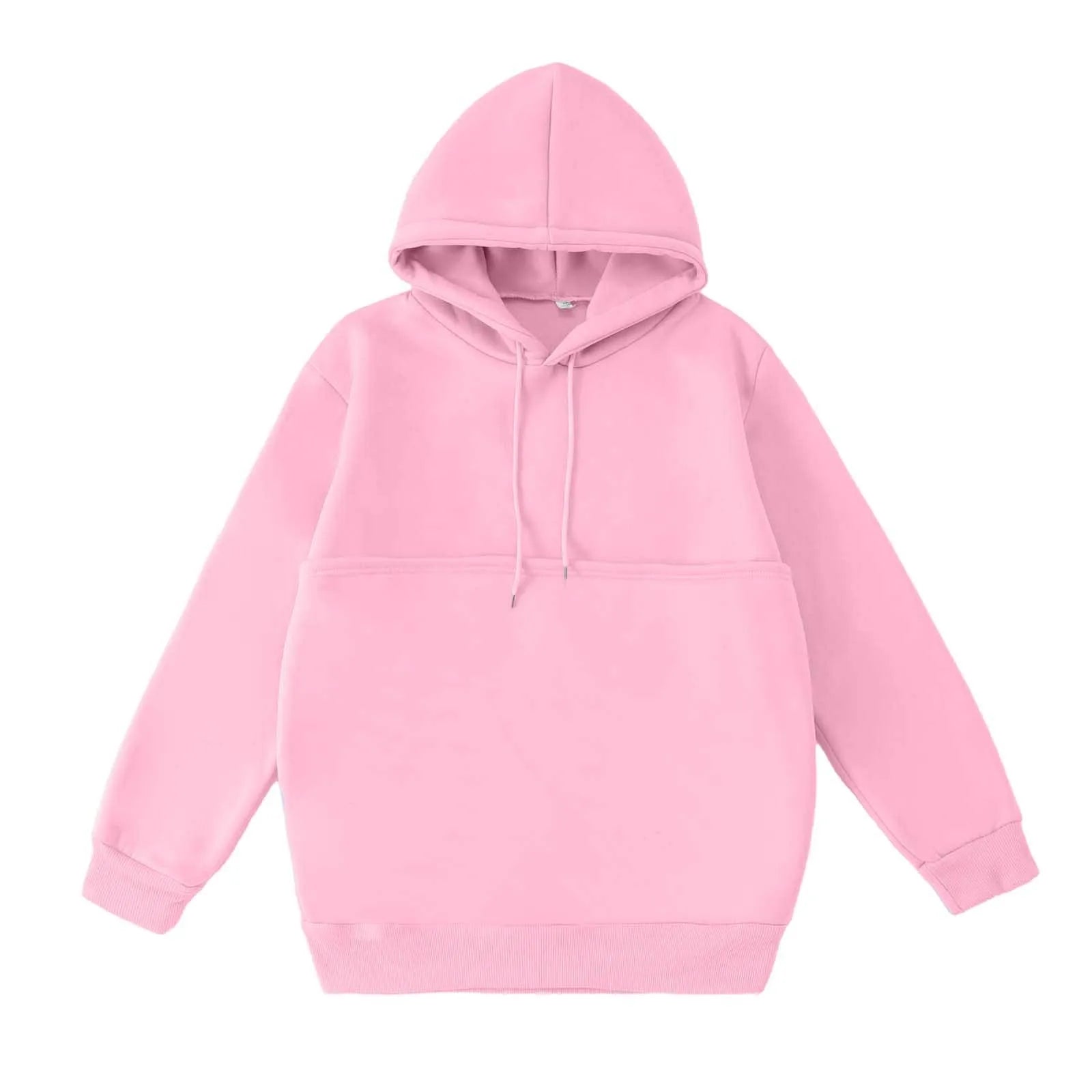 Pink cat carrier kangaroo pocket sweatshirt with cozy oversized fit for pet lovers