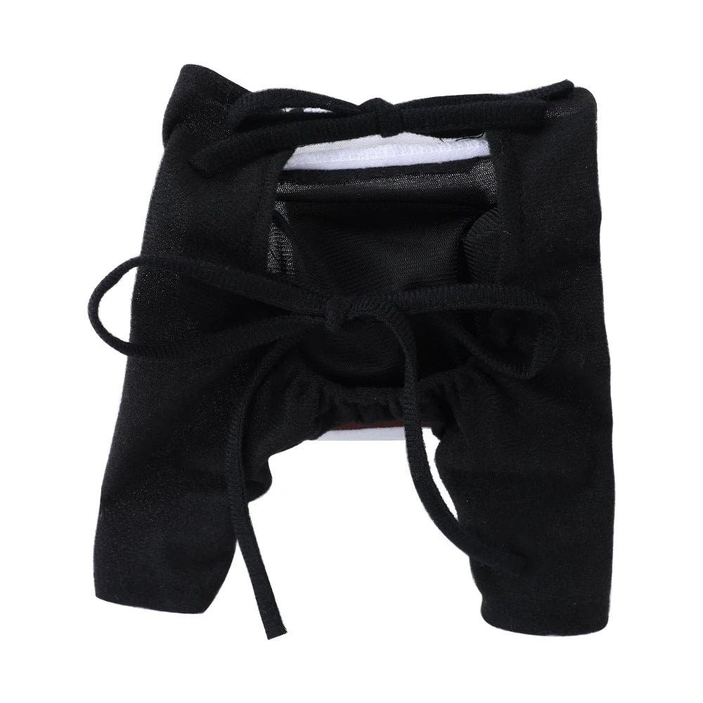 Cat cosplay costume bible cross in black fabric with adjustable ties for a perfect fit