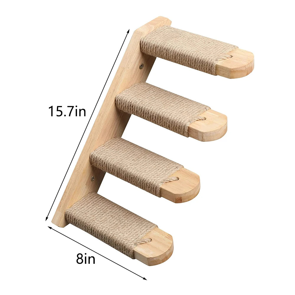 Cat Wall Climbing System™ featuring four sturdy steps for adventurous cats to climb and play