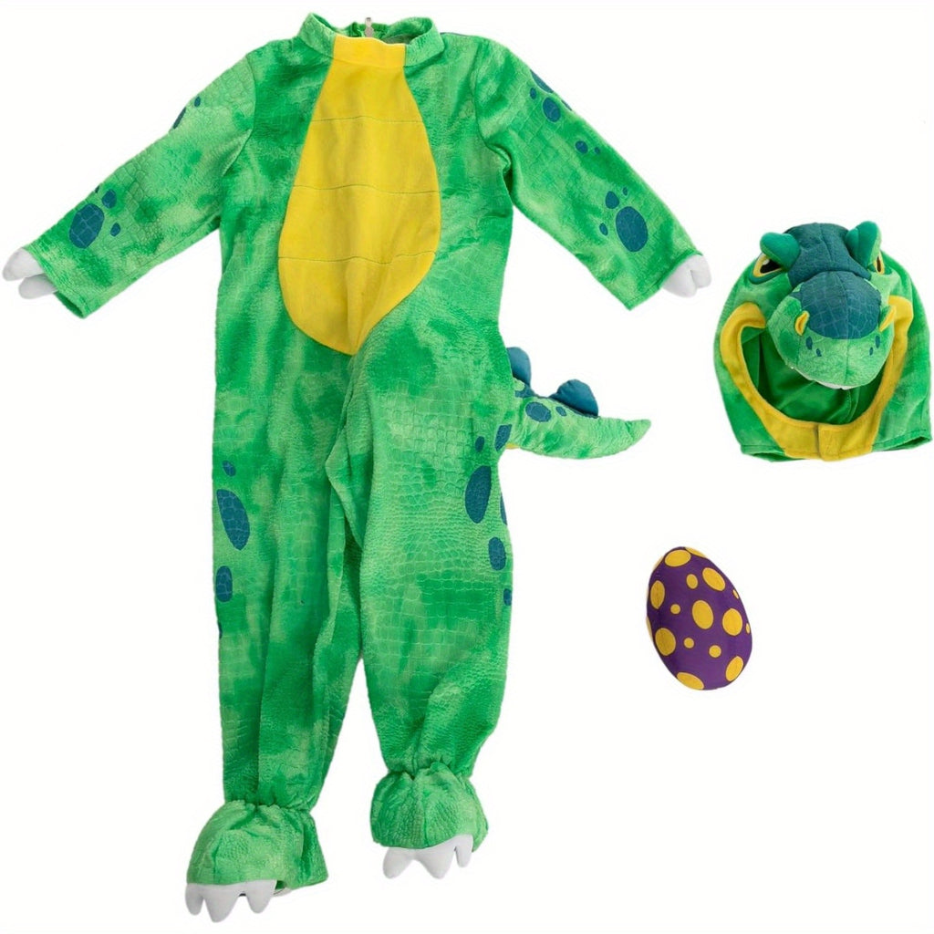 Halloween Dinosaur Costume Kids, T-Rex Costume Outfit with Egg