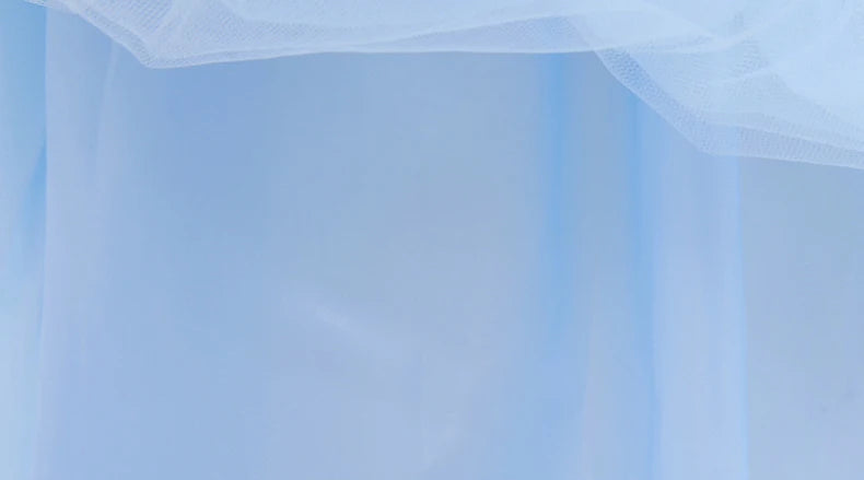Light blue Cinderella princess dress for girls with layered tulle for a dreamy look