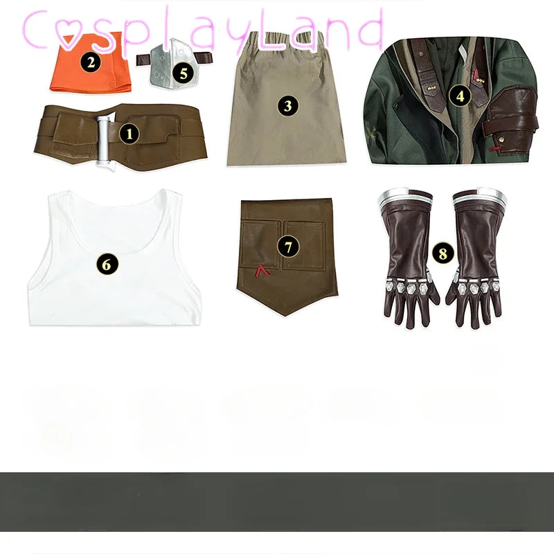 Arcane Ekko cosplay costume components including top, shorts, gloves, and accessories for fans