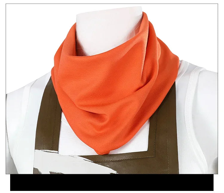 Arcane Ekko cosplay costume orange neck scarf perfect for cosplay events and Halloween