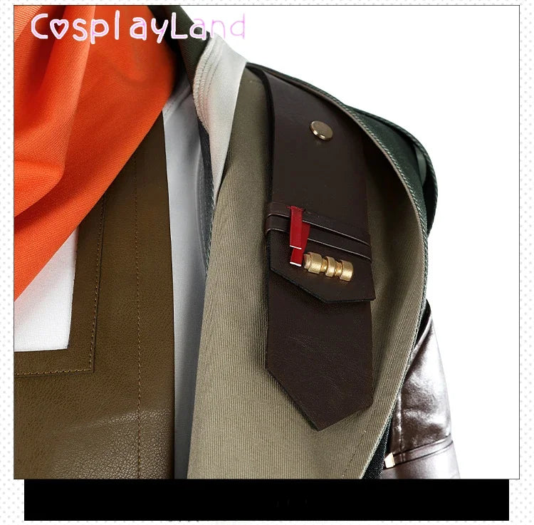 Detailed Arcane Ekko cosplay costume featuring layered fabrics and signature accessories