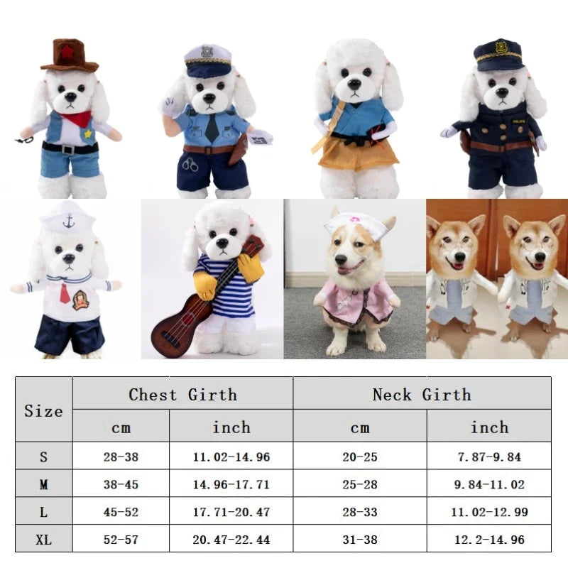 Adorable Zoomies & Co cute Halloween costumes for pets, featuring police, sailor, and princess designs