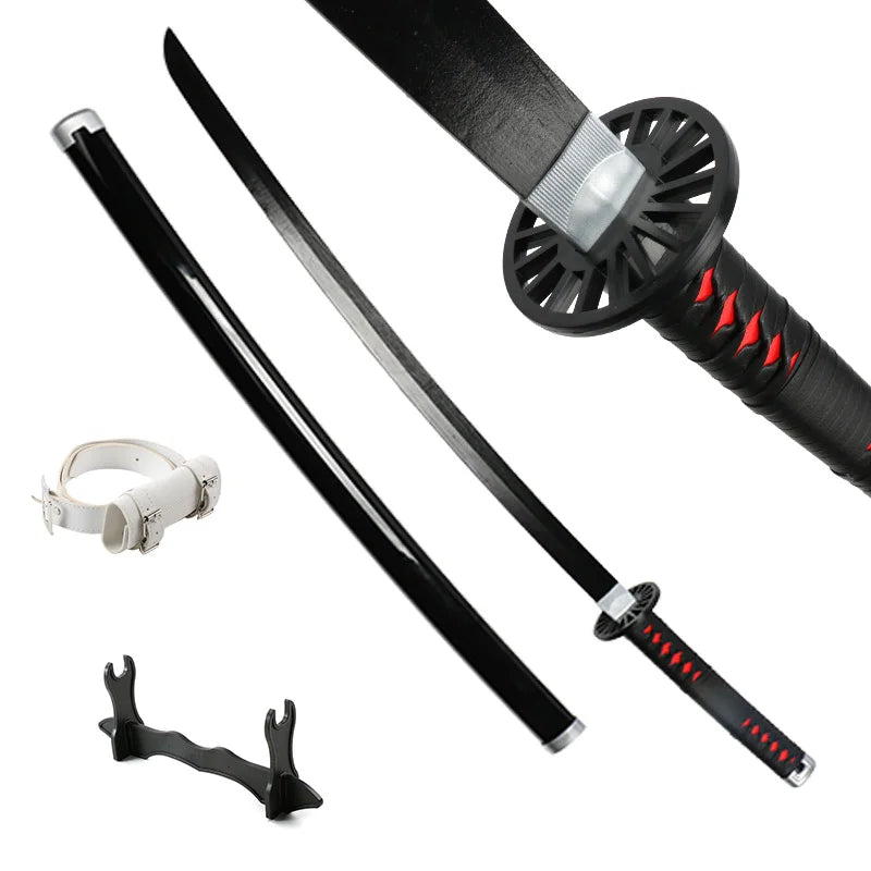 Demon Slayer katana replica with a sleek black blade and detailed hilt for collectors and anime fans