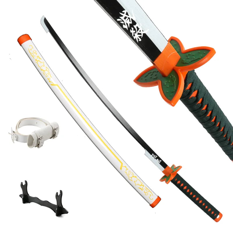 Demon Slayer katana replica with detailed hilt and blade, perfect for collectors and cosplayers