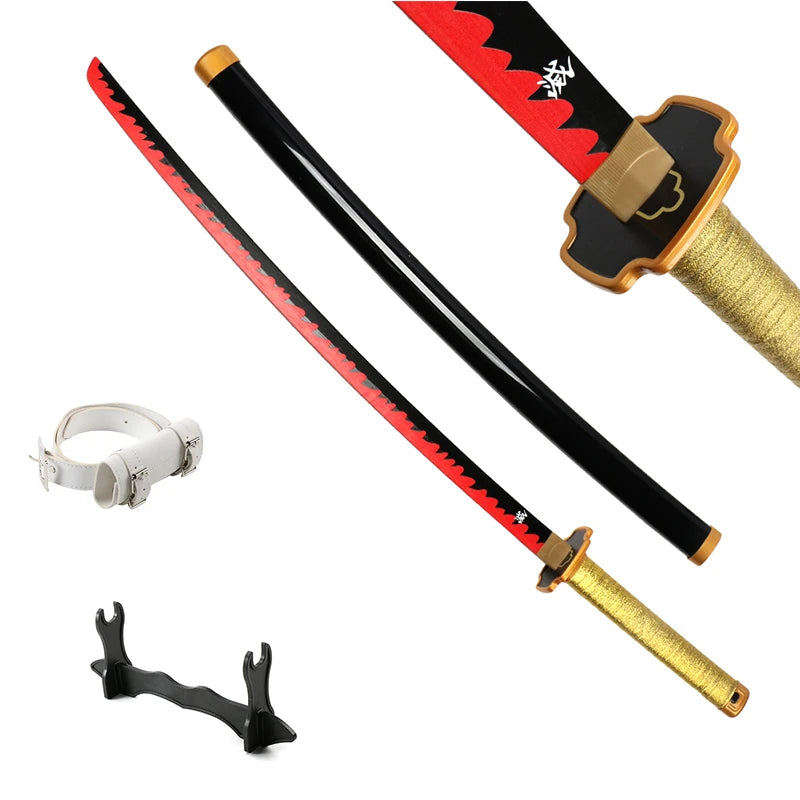 Demon Slayer katana replica featuring a detailed blade and ornate handle for collectors and fans