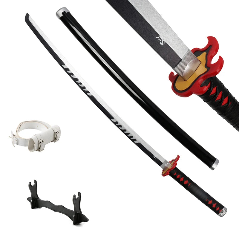 Demon Slayer katana replica with detailed blade, handle, and stand for collectors and anime fans