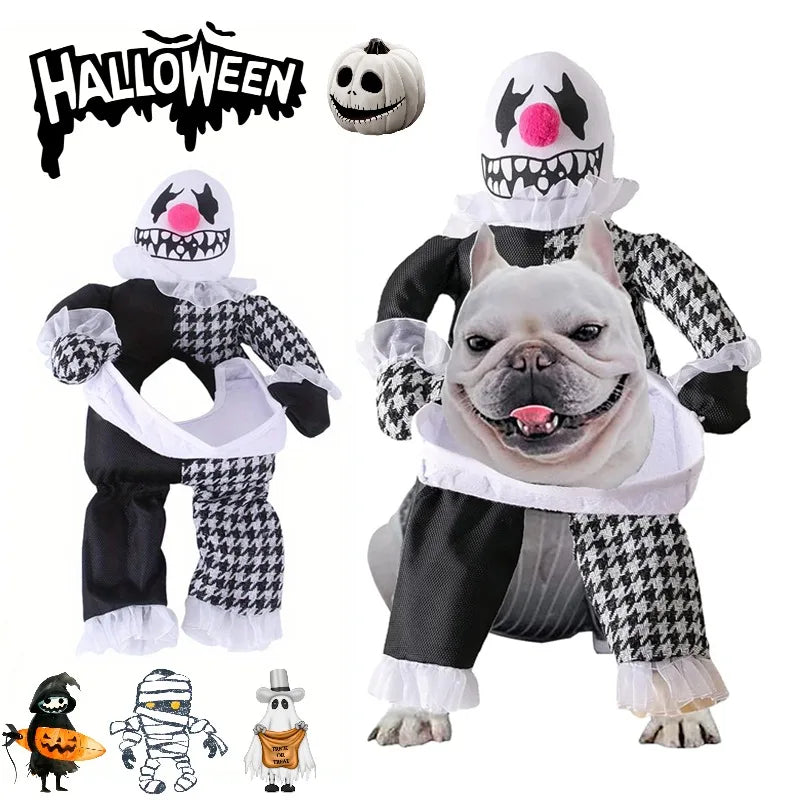 Cute dog in a devil dog Halloween costume with playful design and fun details for pets
