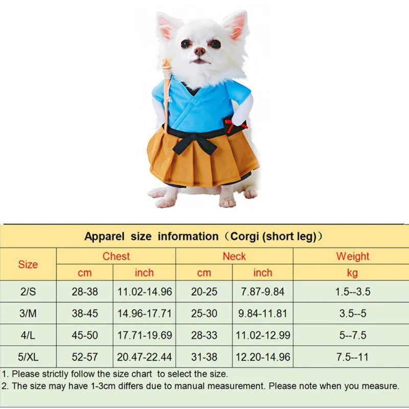 Dog and cat party costume set featuring a stylish outfit for pets with a fun design